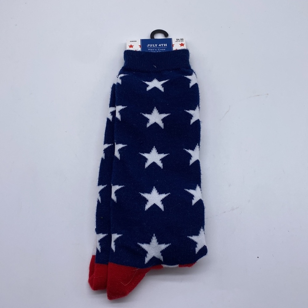 NWT Men's‎ Crew July 4th Sock Size 9-13 I pair NEW